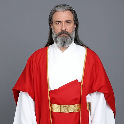 Elderly Man in Ornate Robe