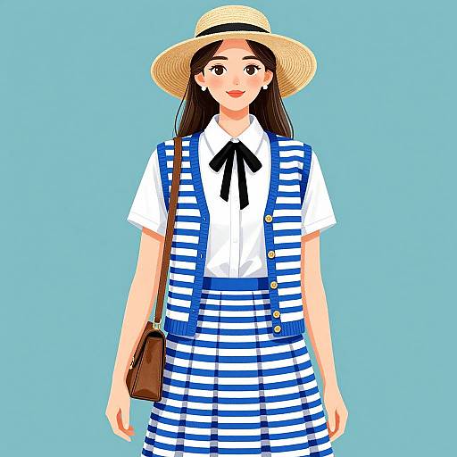 Chic Retro Fashion Illustration