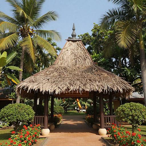 Traditional Thai Pavilion Surrounded by Nature
