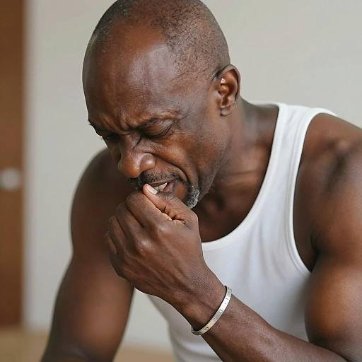 Intense Portrait of a Middle-Aged Man