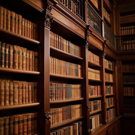 Cinematic Antique Library Interior