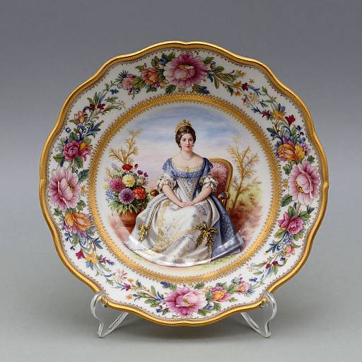 Herend Hungary Queen Victoria Porcelain Bowl