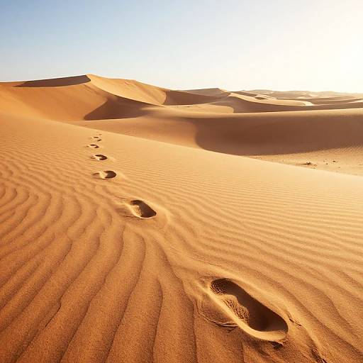 Serene Desert Journey at Golden Hour
