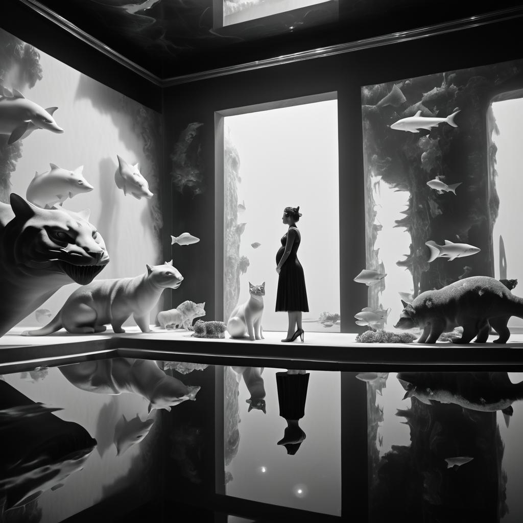 Surreal Futuristic Underwater Scene