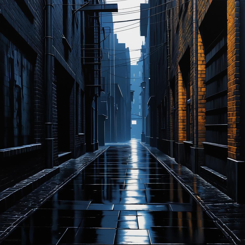 Mysterious Noir Urban Scene Artwork