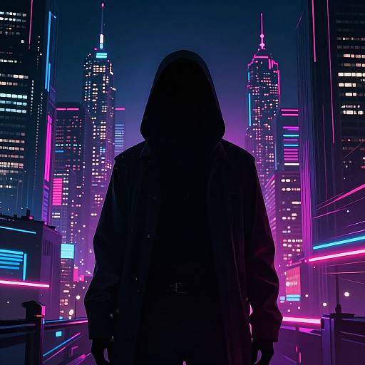 Futuristic Cyberpunk Noir Movie Poster