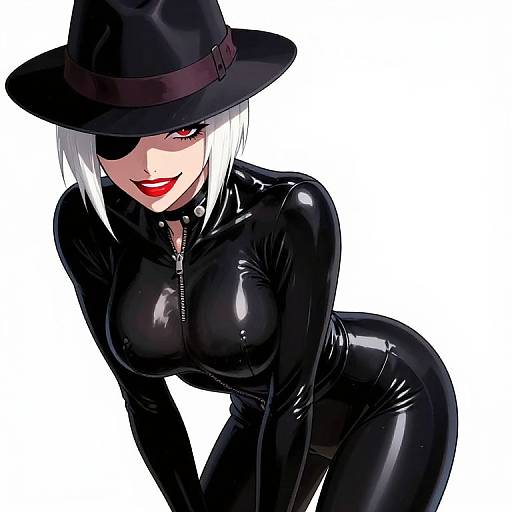 Seductive Dark Villainess in Fedora