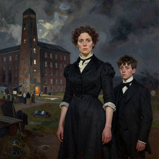 Eerie Victorian Siblings by Cotton Mill