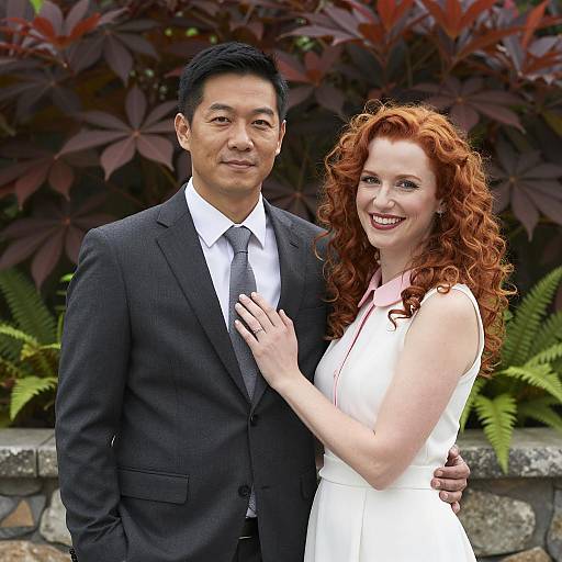 Outdoor Couple Portrait in Lush Foliage