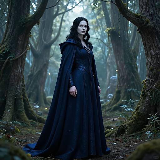 Ethereal Fantasy Character in Enchanted Forest