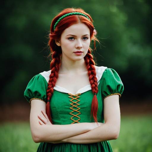 Young Woman in Green Wendy Peter Pan Costume