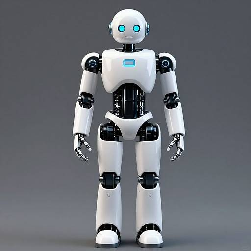 Realistic Friendly AI Robot in Spandex