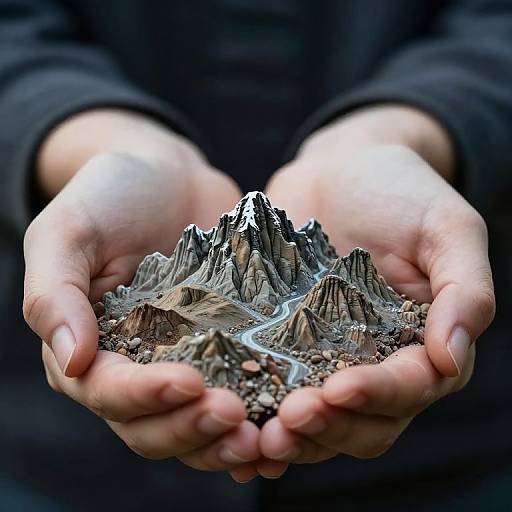 Miniature World in Cupped Hands