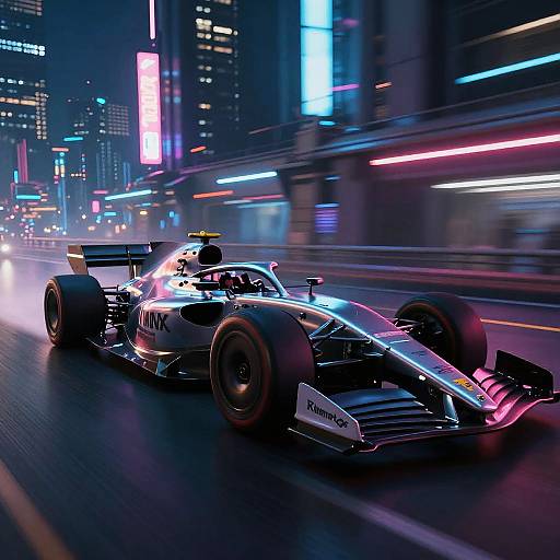 Futuristic Neon Car Race