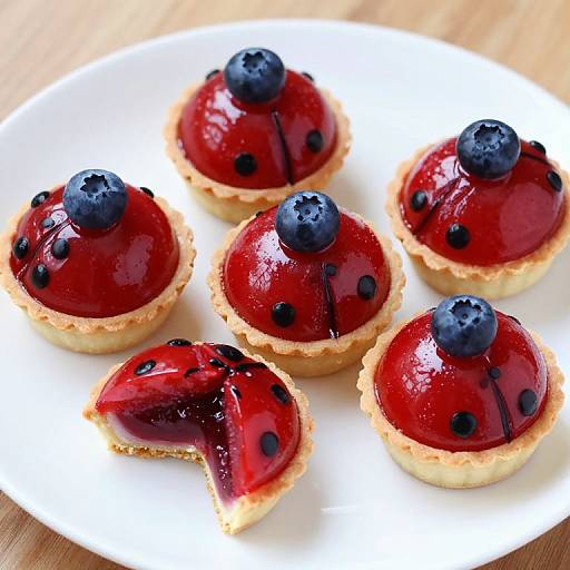 Ladybug Mini Fruit Tarts Photography