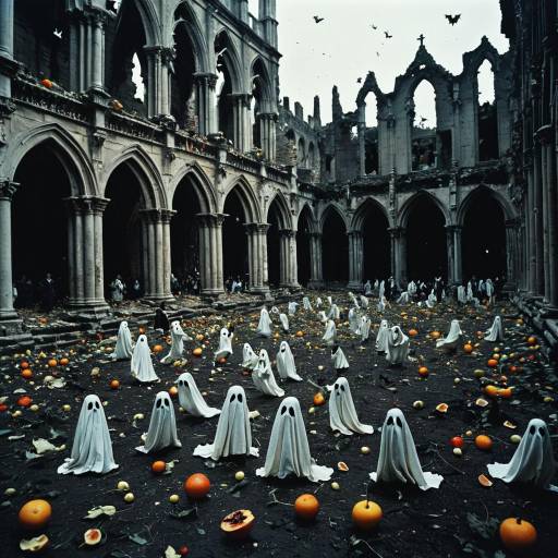Ethereal Ghosts in Gothic Ruins