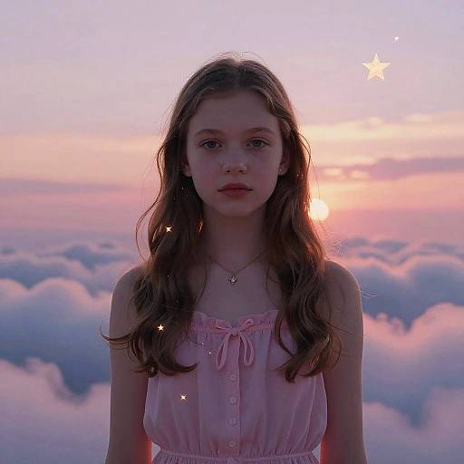Dreamy Portrait of Teen Girl at Twilight