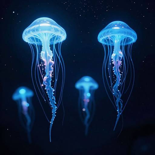 Ethereal Bioluminescent Ocean Glow