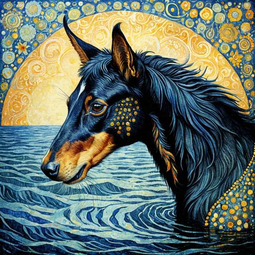 Neo-Impressionist Kelpie Drawing