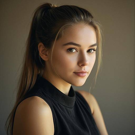 Portrait of Young Woman in Warm Light