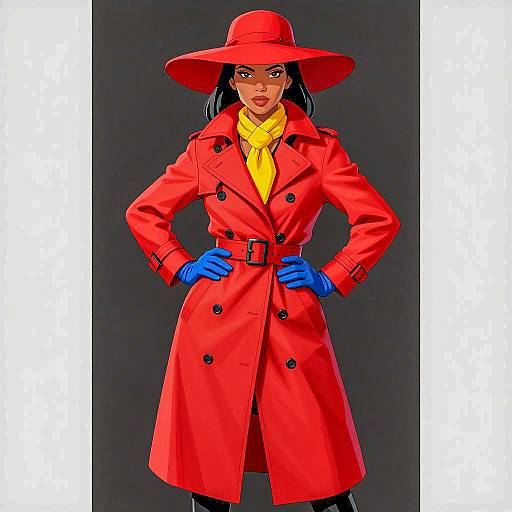 Confident Woman in Striking Fashion