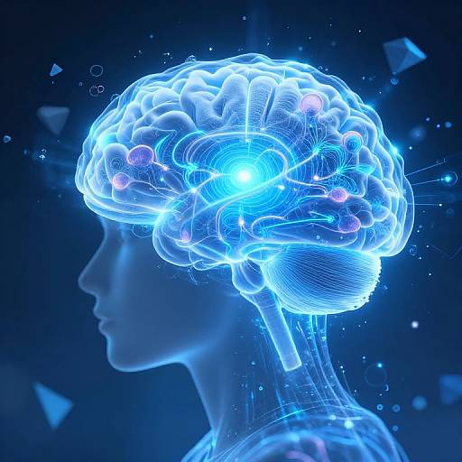 Surreal AI Brain with Fractal Imagery