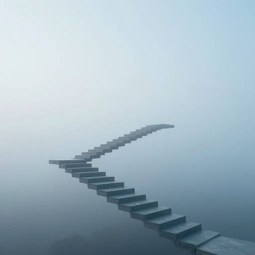 Ethereal Floating Staircases Journey