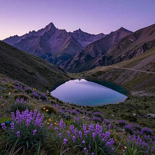 Purple Mountain Range at Dawn