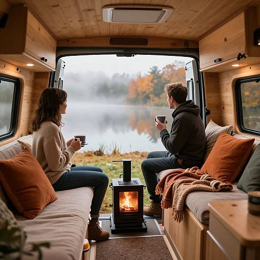Cozy Rustic Camper Van Retreat