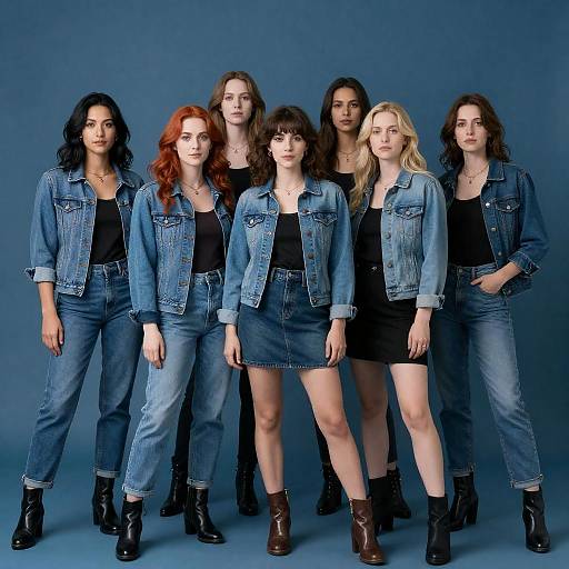 Group Portrait of Stylish Women