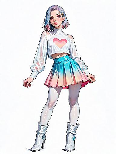 Stylish Woman in Chic Mini Dress