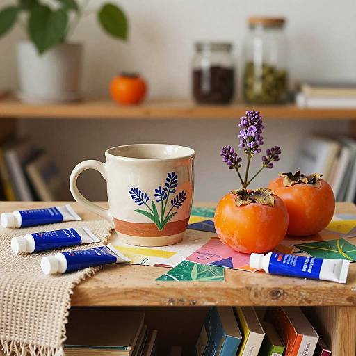 Vibrant Still Life in Artist's Loft