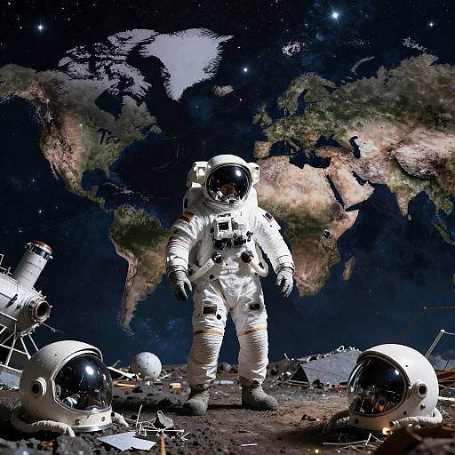 Lonely Astronaut Amidst Cosmic Change