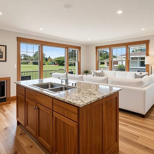 Spacious Wooden Galley with Scenic Salon