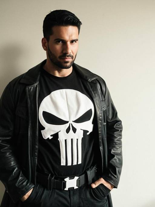 Man Cosplaying as The Punisher