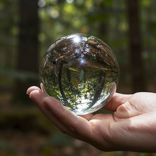 Hyper-Realistic Glass Sphere Photography