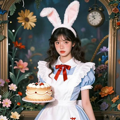 Cinematic Alice in Dreamlike Wonderland