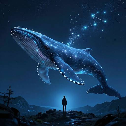 Bioluminescent Whale Mountain Wonder