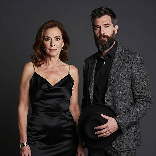 Elegant Couple in Formal Attire Portrait