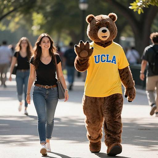 Whimsical Park Scene with Characters