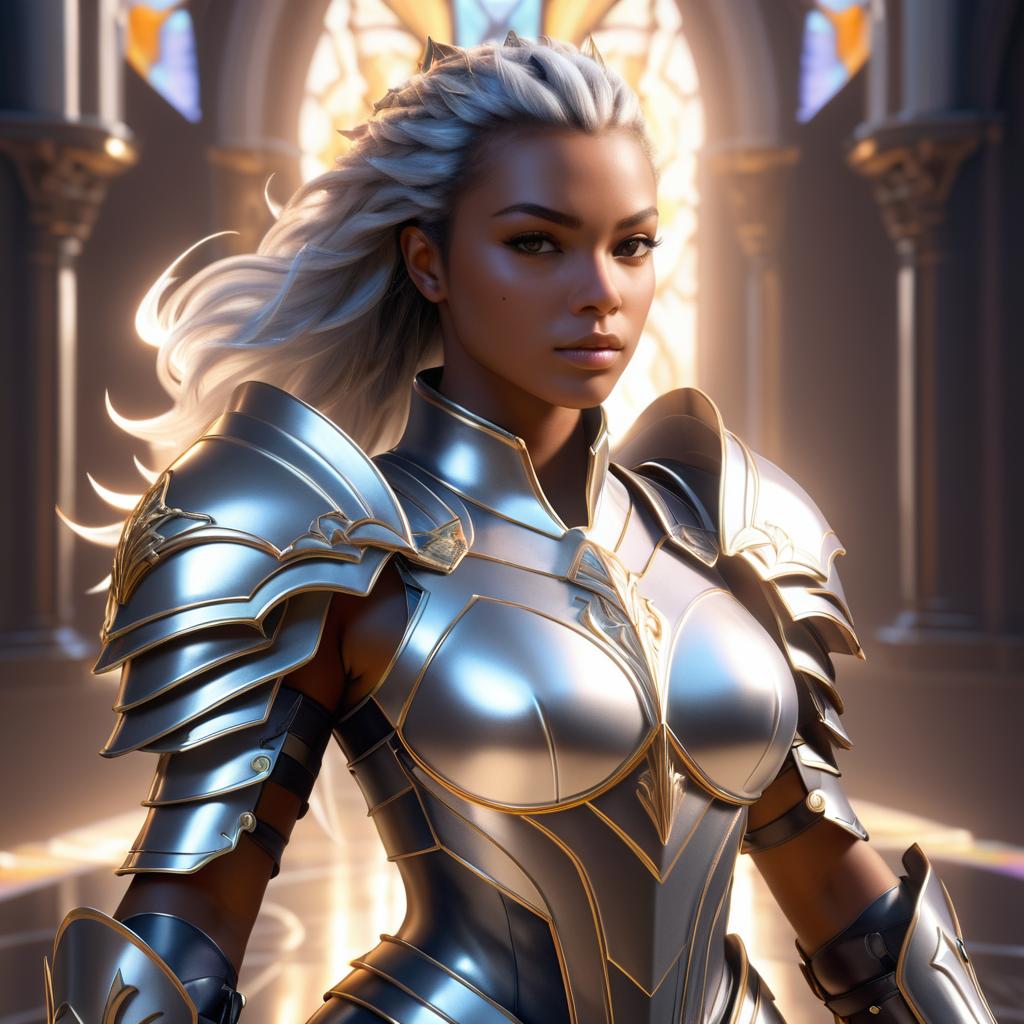 Radiant Angelic Knight Concept Art Portrait