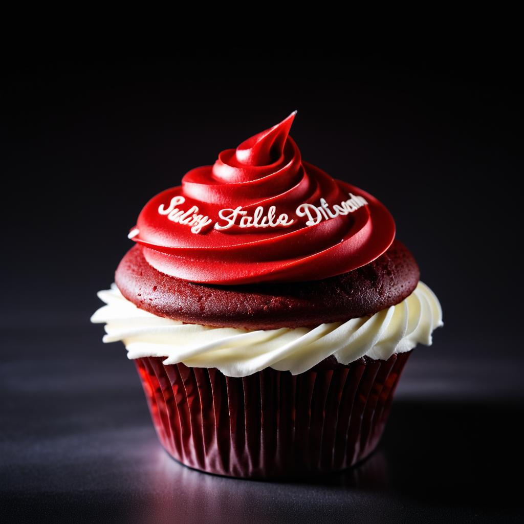 Gourmet Red Velvet Cupcake Photography