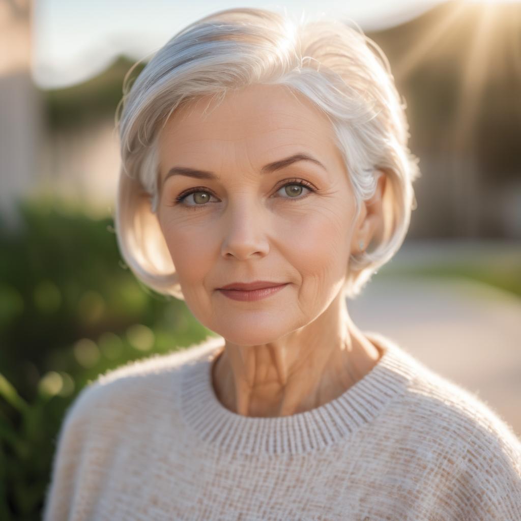 Serene Portrait of an Elderly Woman