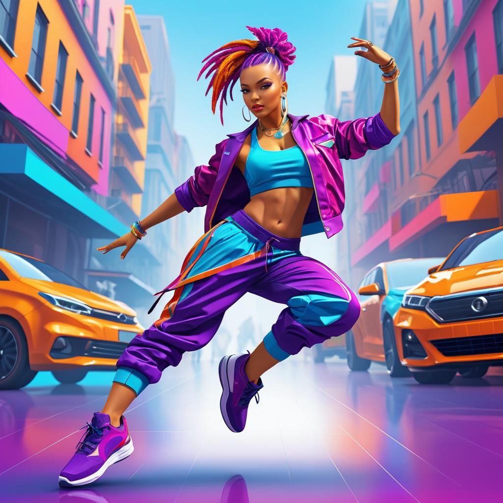 Dynamic Character Concept of a Street Dancer