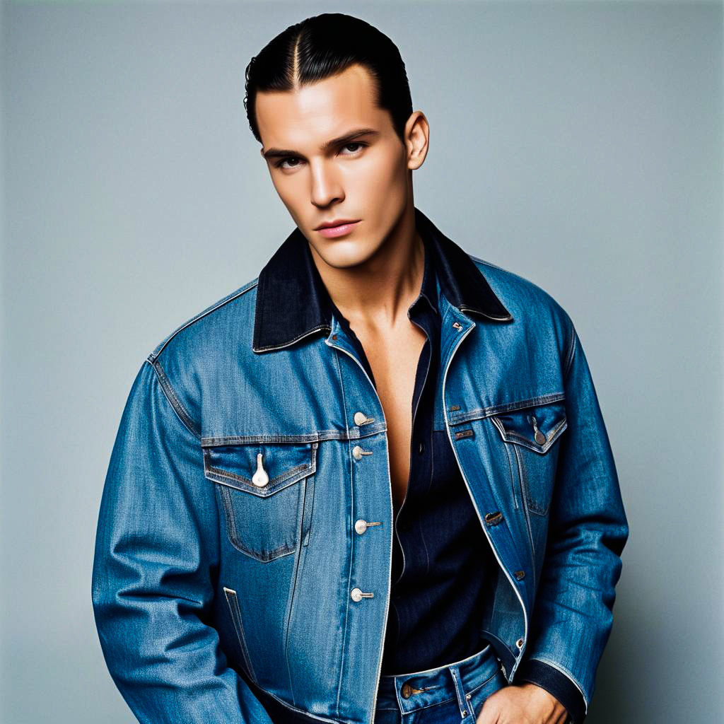 Chiseled Man in Denim: W Magazine Style