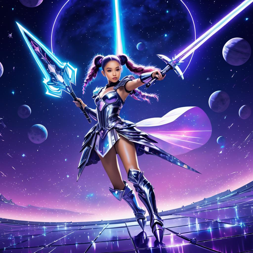 Ariana Grande: Futuristic Space Punk Gladiator