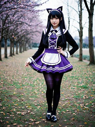 Cosplay photo of akemi homura (magical girl). Costume clothes