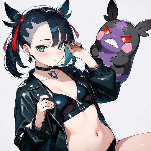 Illustration of Morpeko (hangry), pokemon in the style of Eho (icbm)