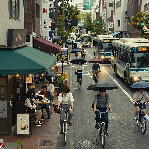 Photorealistic Early Morning Urban Street