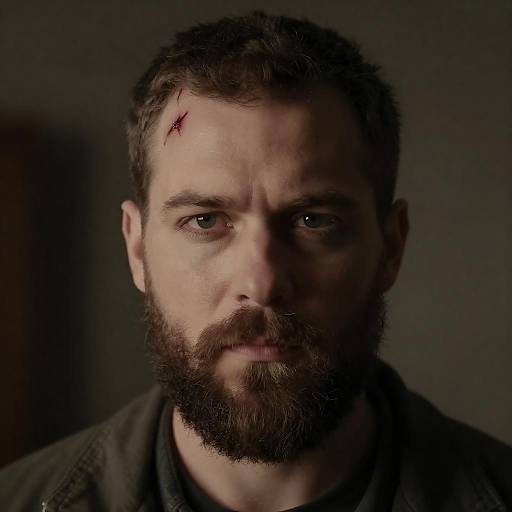 Intense Portrait of a Bearded Man